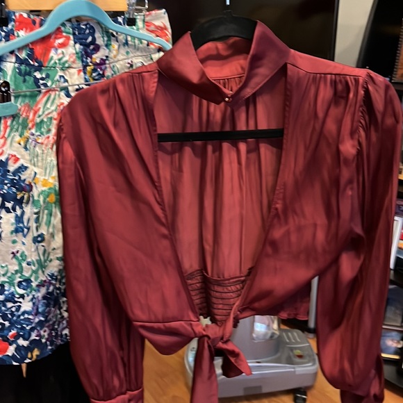 Zara backless satin blouse size XS - Picture 5 of 8